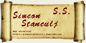 Simeon Stančulj vizit kartica